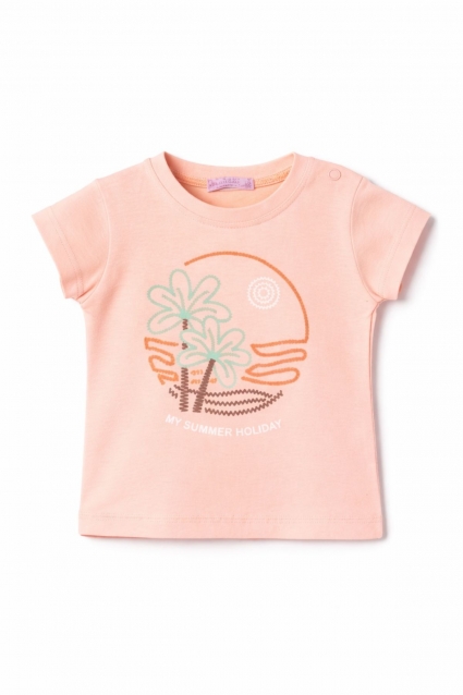 Baby t-shirt for a girl, pink color