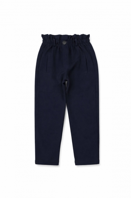 Pantaloni copii pentru fete, culoare albastru inchis