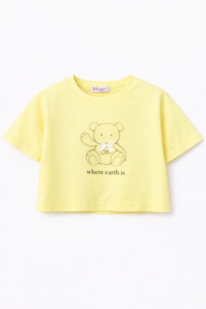 Children`s t-shirt for a girl, brown color