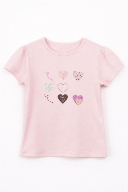Children`s t-shirt for a girl, pink color