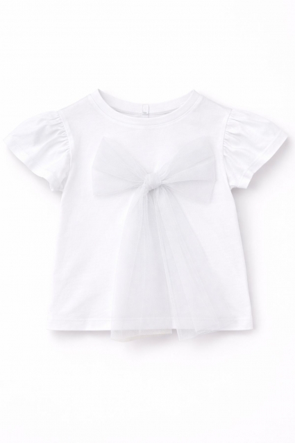 Tricou pentru copii pentru fata, culoare alba