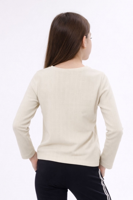 Bluza copii pentru fata, culoare bej
