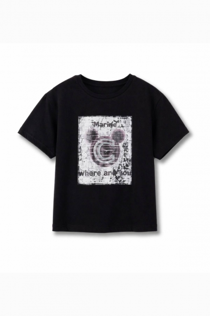 Tricou copii pentru fata, culoare neagra