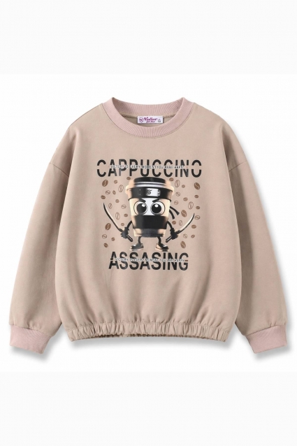 A baby blouse for a long -sleeved girl, color ecru