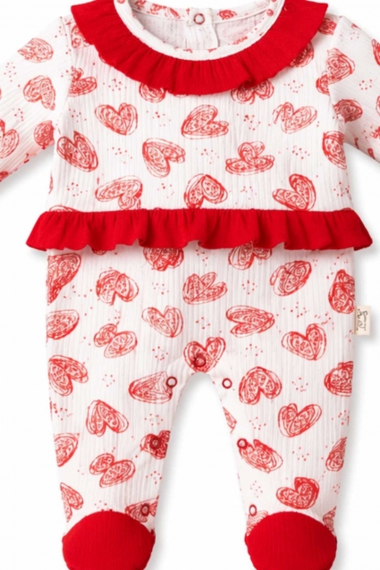 Set scris pentru bebelusi din 5 piese, culoare rosie