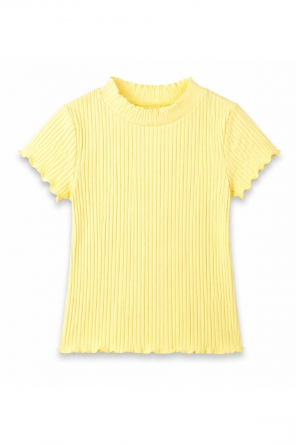 Tricou copii pentru fata, culoare galbena