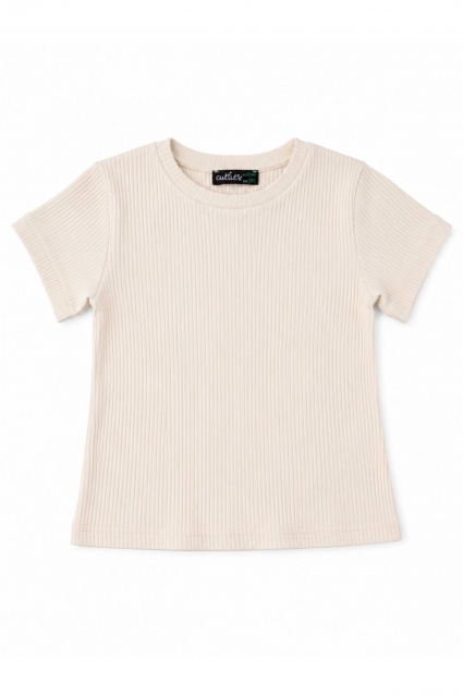 Children`s t-shirt for girls rips, beige color