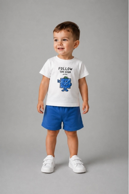 Children`s set for a boy, blue color