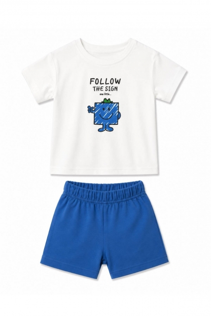Children`s set for a boy, blue color