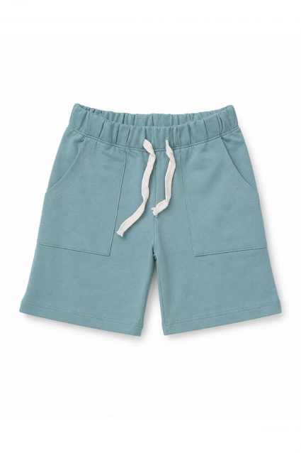 Children`s shorts for boys, green color