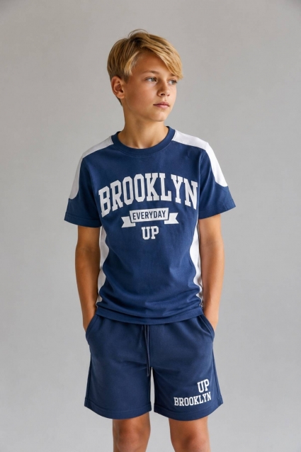 Tricou copii pentru baietel, culoare albastra