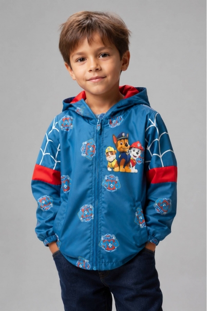 Children`s jacket for a boy paw patrol, dark blue color