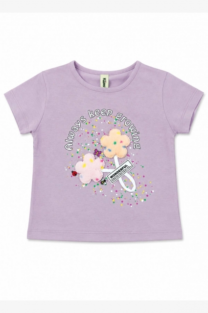 Children`s t-shirt for a girl, dark purple color