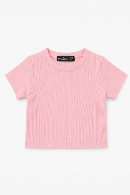 Tricou copii pentru fete rupt, culoare bej