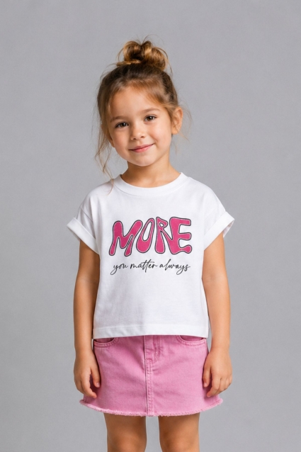 Tricou pentru copii pentru fete, culoare mov
