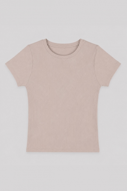 Tricou copii pentru fata, culoare maro