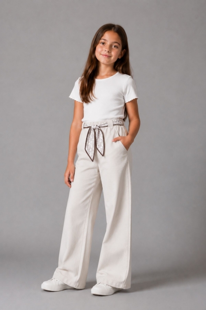 Children`s sports pants for girls, purple color