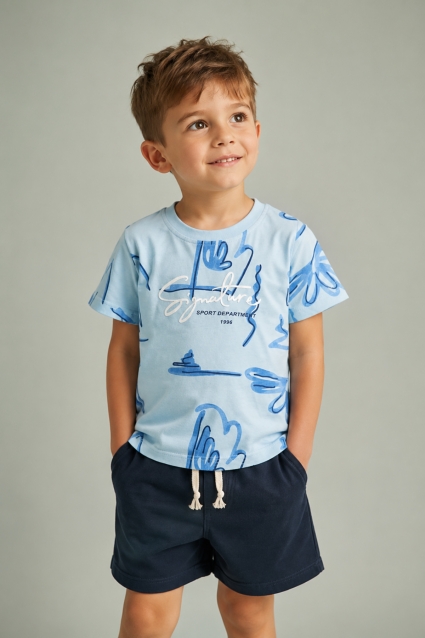 Tricou copii pentru un baiat, culoare turcoaz