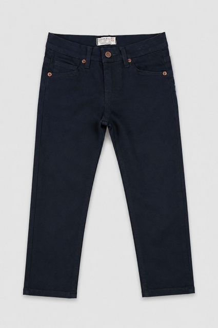 Children`s pants for a boy, dark blue color