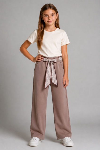 Children`s sports pants for girls, black color