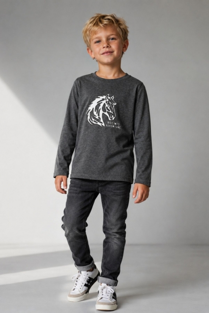 Long sleeve boy`s blouse