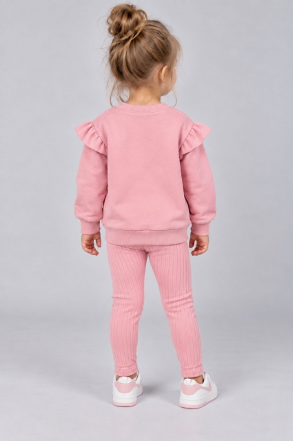 Children`s set for girls with long sleeves, purple color