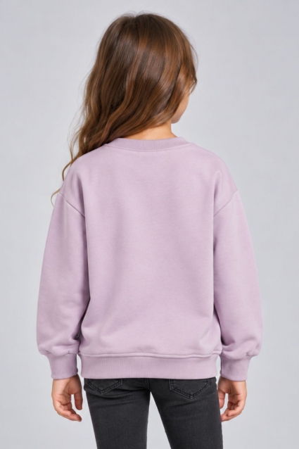Children`s blouse for girls with long sleeves, black color